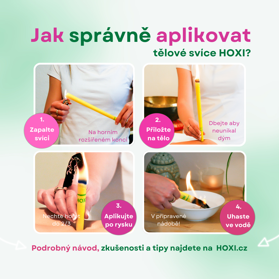 Jak správně aplikovat tělové svíce HOXI – návod