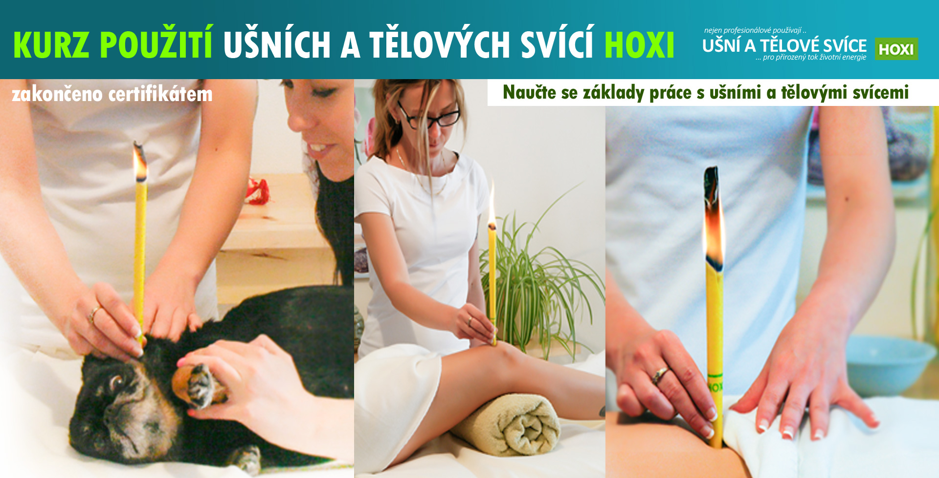 HOXI-Kurz použití ušních a tělových svící Hoxi