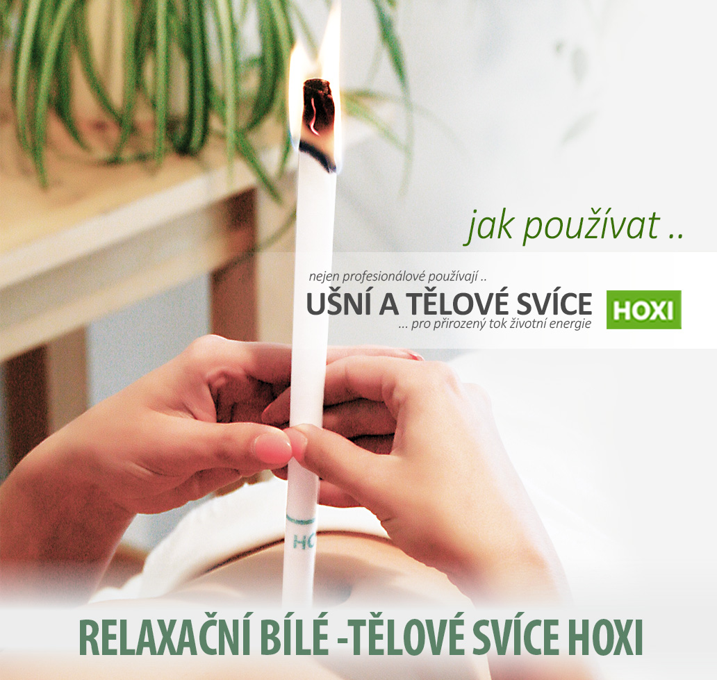 HOXI-ušní-a-tělové-svíce- Očistná a relaxační bílá tělová svíce HOXI s esenciálním olejem Eucalyptu