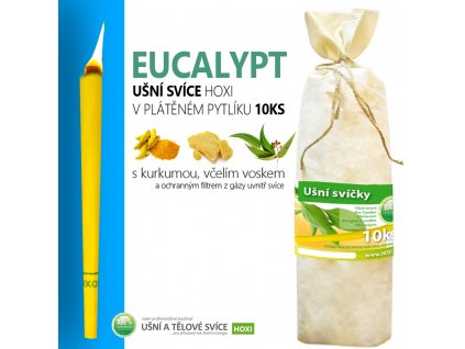 HOXI usni svice EUCALYPTUS v platenem pytliku 10ks 002