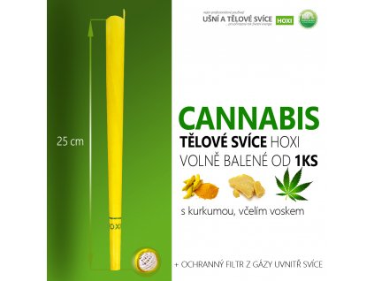 HOXI tělove svice CANNABIS KONOPÍ volně balené 01