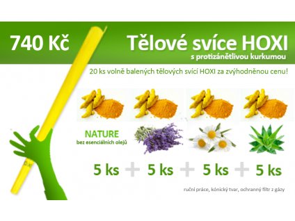 Tělové svíce HOXI MIX 20ks zvýhodněná cena 2024 01