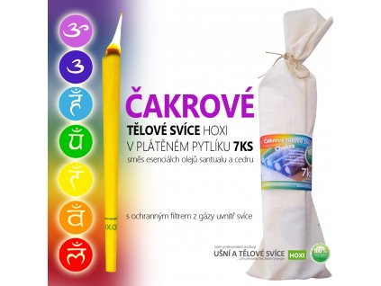 Tělové svíce HOXI 60ks MIX vlastní výběr + čakrové svíce zdarma
