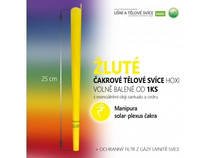 HOXI čakrove telove svice zluta solar plexus čakrová svíce 01