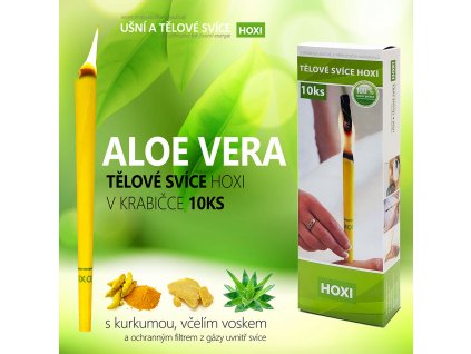 Tělové svíce HOXI v krabicce 10ks ALOE VERA 01