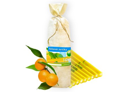 Telove svice HOXI Mandarinka 10ks v pytliku eko 1
