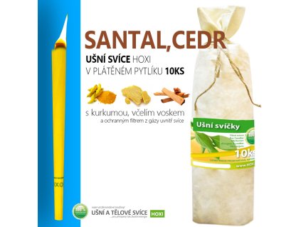 HOXI usni svice SANTAL CEDR v platenem pytliku 10ks 002