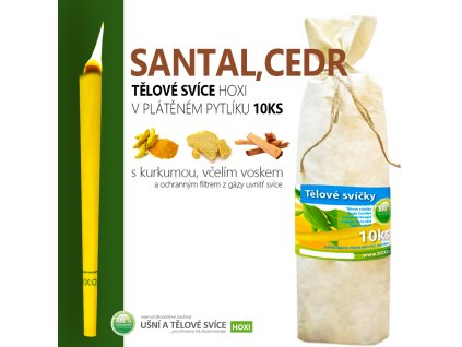 HOXI telove svice SANTAL CEDR v platenem pytliku 10ks 01