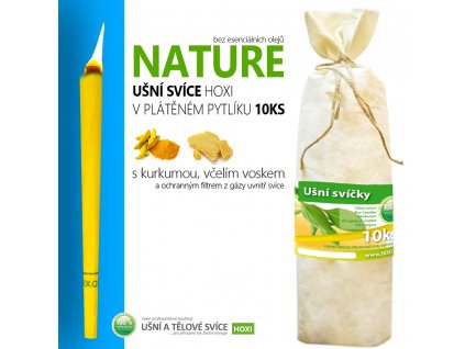 HOXI usni svice NATURE bez esencialnich oleju v platenem pytliku 10ks 002