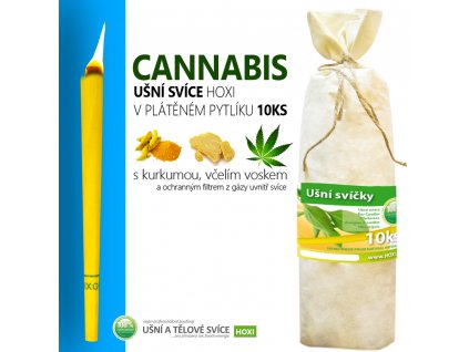 HOXI usni svice CANNABIS v platenem pytliku 10ks 002