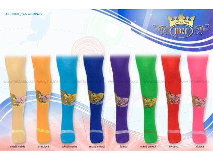 Dětské punčochové kalhoty - méďa a srdíčko - H5000-n3