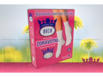 Bavlněné ponožky HOZA - citlivý svěr lemu - A02
