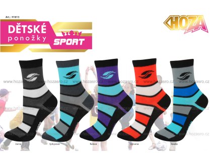 Dětské ponožky HOZA s elastanem - Pruhy - H1813