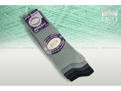 Pánské ponožky HOZA žebrované 5/2, 100% bavlna - tmavé - H013 od 49,9kč/pár