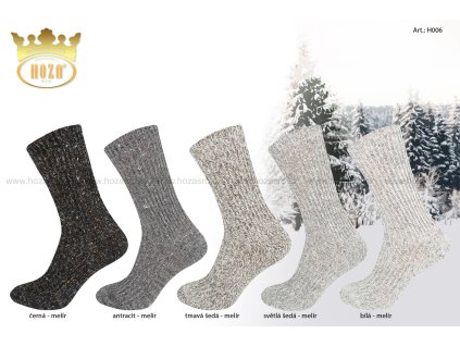 Zimní ponožky HOZA Lída - melír mix od 129kč - H006