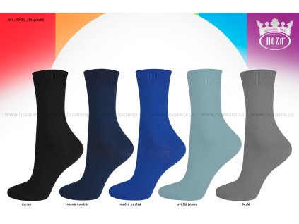 Dětské ponožky s elastanem - tmavý mix - H035-UNI
