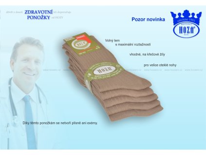 Pánské zdravotní ponožky 100% bavlna-H014-5-2