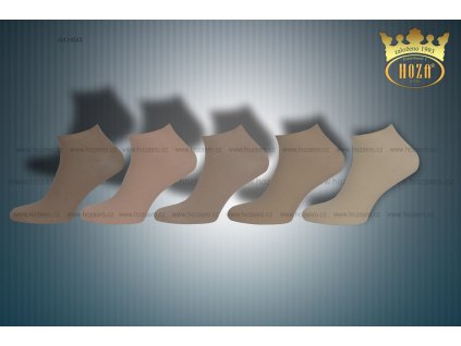 Pánské kotníkové ponožky HOZA s elastanem - hnědý mix-od 49kč /pár - H043-A