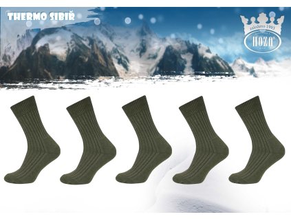 Pánské zimní ponožky HOZA Sibiř - vojenské od 99kč - H020-A