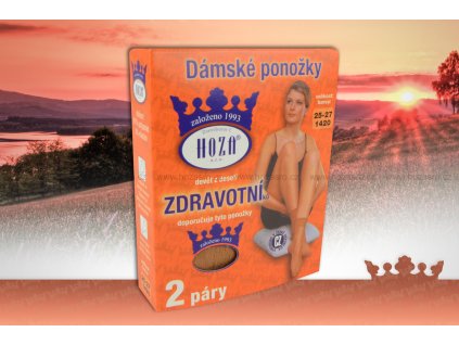 Silonové ponožky HOZA - citlivý svěr lemu - 2 páry - A09