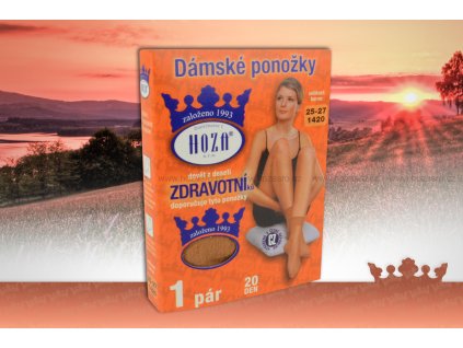 Silonové ponožky HOZA - citlivý svěr lemu - 1 pár - A31