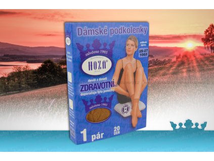 Silonové podkolenky HOZA - citlivý svěr lemu - B31