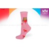 Dětské ponožky - medvídek a srdíčka - H1808