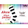 Dámské podkolenky ženilkové pruhované černo bílé od 49kč/pár - H4601-A