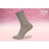 Dámské ponožky hladké, 100% bavlna - hnědý mix - H001-A