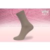 Dámské ponožky hladké, 100% bavlna - hnědý mix - H001-A