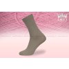Dámské ponožky hladké, 100% bavlna - hnědý mix - H001-A
