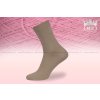 Dámské ponožky hladké, 100% bavlna - hnědý mix - H001-A