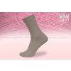 Dámské ponožky hladké, 100% bavlna - hnědý mix - H001-A