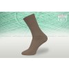 Pánské ponožky žebrované 5/2,100% bavlna - hnědý mix - H013-A