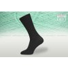 Pánské ponožky žebrované 5/2, 100% bavlna - černé - H013-B