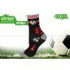 Detské ponožky HOZA s elastanom – Futbal – H1811 (Farba čierna červená, Veľkosť 19–22)