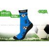 Detské ponožky HOZA s elastanom – Futbal – H1811 (Farba čierna červená, Veľkosť 19–22)