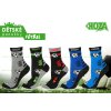 Detské ponožky HOZA s elastanom – Futbal – H1811 (Farba čierna červená, Veľkosť 19–22)