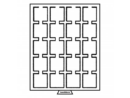 muenzbox 20 eckige faecher 50 x 50 mm rauchfarben