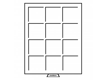 muenzbox 12 eckige faecher 67 x 67 mm rauchfarben 1