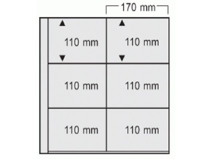 6 horizontálních kapes 170 x 110 mm (Varianta písková)