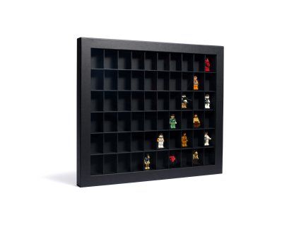 showcase collectors box with 60 compartments black