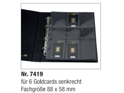 ergaenzungsblaetter 7419 fuer 6 goldcards senkrecht