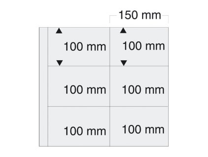 MAXI - 6 horizontálních kapes 150 x 100 mm (Barva černá)
