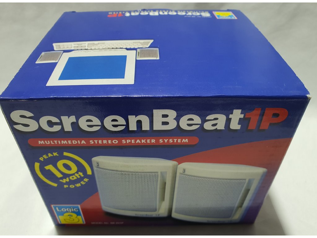 LOGIC3 SB 201P SCREENBEAT 1P Multimedia Stereo Speaker System - retro reproduktory k PC 10 Watt