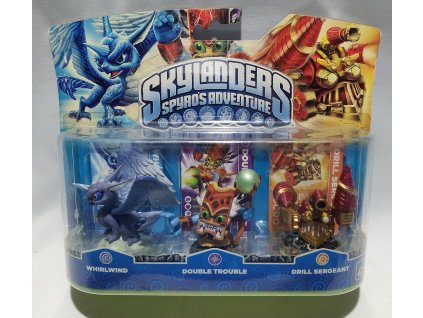 SKYLANDERS: SPYRO´S ADVERNTURE TRIPLE CHARACTER PACK WHIRLWIND+DOUBLE TROUBLE+DRILL SERGEANT