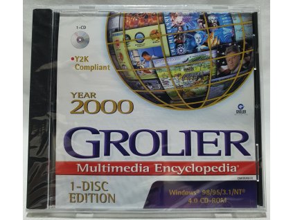 PC YEAR 2000 GROLIER MULTIMEDIA ENCYCLOPEDIA DELUXE v jewel case obale