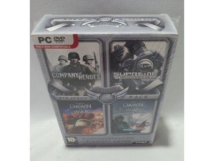 ULTIMATE STRATEGY PACK (Company of Heroes+Supreme Commander+Warhammer 40000 Dawn of War+ Warhammer 40000 Dawn of War: Winter Assault) PC DVD-ROM MALÁ KRABICA