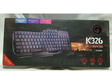 HERNÁ KLÁVESNICA S USB KÁBLOM MARVO SCORPION K326 GAMING KEYBOARD