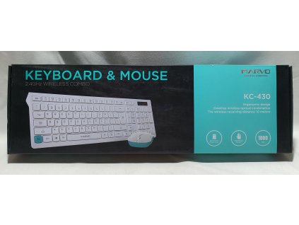 KLÁVESNICA + MYŠ 2.4 GHz BEZDRôTOVÉ KOMBO MARVO KC-430 KEYBOARD+MOUSE